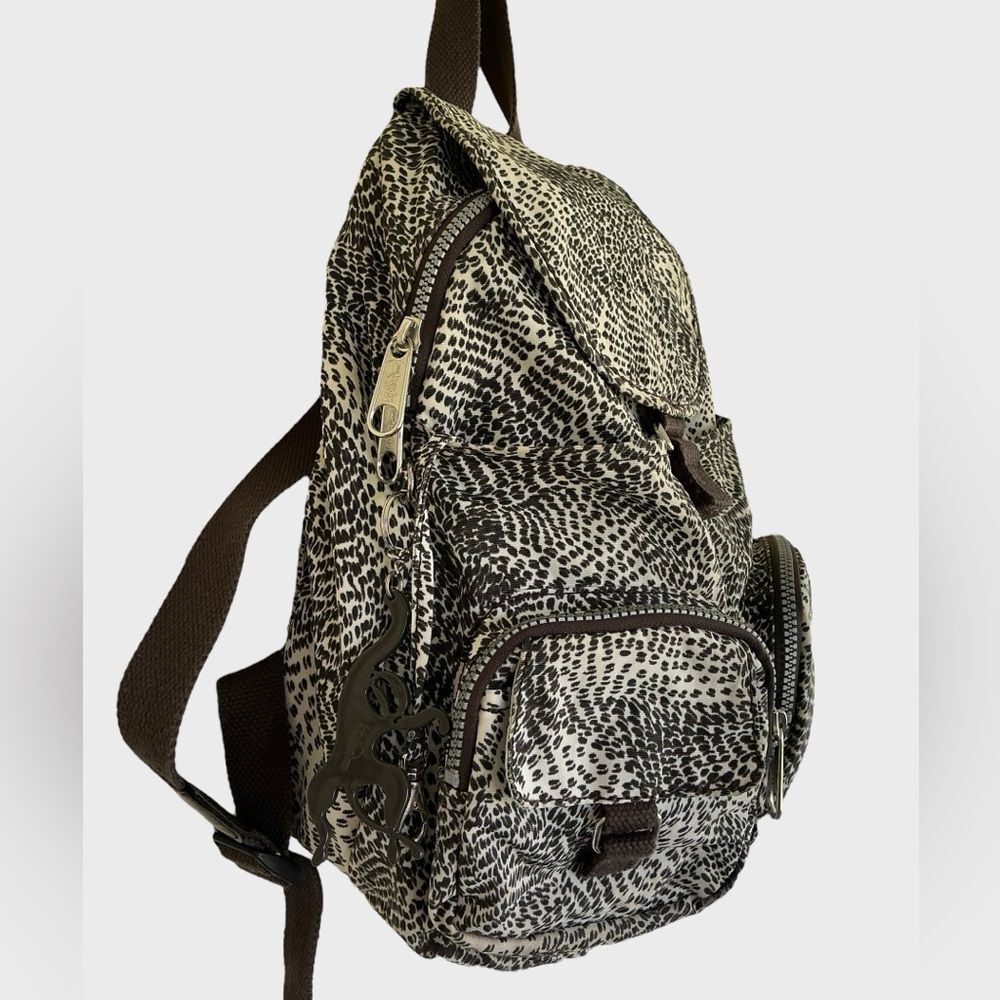 Kipling Backpack Firefly Small Leopard Print Bag - image 5